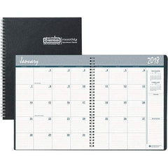 House of Doolittle - 32 Sheet, 8-1/2 x 11", Monthly Planner - Black - Best Tool & Supply