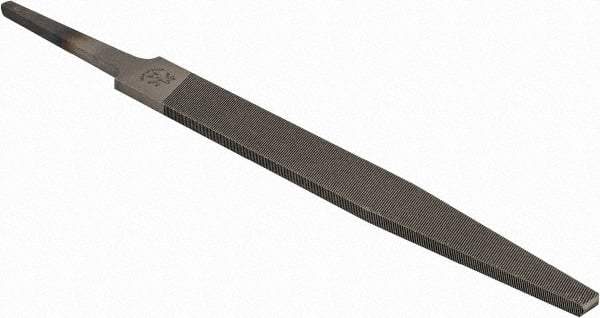 PFERD - 4" Long, Smooth Cut, Flat American-Pattern File - Single, Double Cut, 0.09" Overall Thickness, Tang - Best Tool & Supply