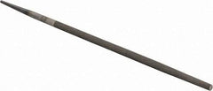 PFERD - 8" Long, Smooth Cut, Round American-Pattern File - Single Cut, 0.31" Overall Thickness, Tang - Best Tool & Supply