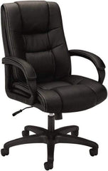 Basyx - 45-1/2" High Executive Chair - 28" Wide x 40" Deep, Vinyl Seat, Black - Best Tool & Supply