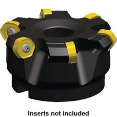 Kennametal - 46.13mm Cut Diam, 22mm Arbor Hole, 4.4mm Max Depth of Cut, 30° Indexable Chamfer & Angle Face Mill - 4 Inserts, HNGJ 0604... Insert, Right Hand Cut, 4 Flutes, Through Coolant, Series Dodeka Mini - Best Tool & Supply