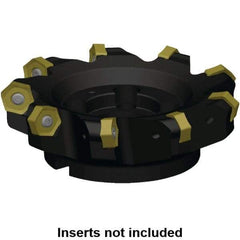 Kennametal - 117.33mm Cut Diam, 32mm Arbor Hole, 8mm Max Depth of Cut, 45° Indexable Chamfer & Angle Face Mill - 5 Inserts, HNPJ 1307... Insert, Right Hand Cut, 5 Flutes, Through Coolant, Series Dodeka Max - Best Tool & Supply