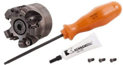 Kennametal - 63mm Cut Diam, 6mm Max Depth, 22mm Arbor Hole, 6 Inserts, RN.J 1204... Insert Style, Indexable Copy Face Mill - KDR Cutter Style, 40mm High, Through Coolant, Series Rodeka - Best Tool & Supply