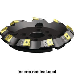 Kennametal - 160.34mm Cut Diam, 40mm Arbor Hole, 17.15mm Max Depth of Cut, 45° Indexable Chamfer & Angle Face Mill - 6 Inserts, LN.U 2410... Insert, Right Hand Cut, 6 Flutes, Series MEGA45 - Best Tool & Supply