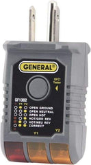 General - 120 VAC Max Voltage, Receptacle Tester with GFCI - Best Tool & Supply