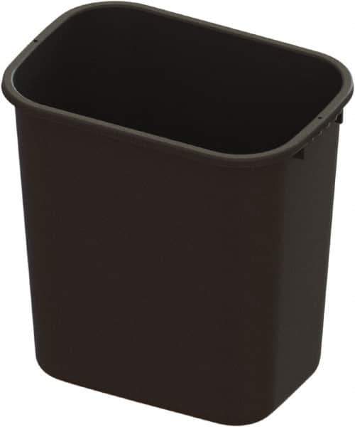 O-Cedar - 28 Qt Black Rectangle Trash Can - Plastic, 15" High x 15.07" Long x 10.4" Wide - Best Tool & Supply