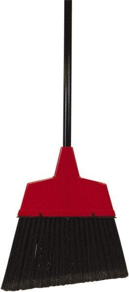 O-Cedar - 11" Wide, Black Synthetic Bristles, 48" Metal Handle, Angled Broom - Flagged - Best Tool & Supply