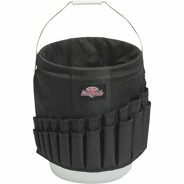 Bucket Boss - 44 Pocket General Purpose Holster - Polyester, Black, 11" Wide x 11" High - Best Tool & Supply