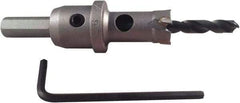 Disston - 2-3/16" Diam, 3/16" Cutting Depth, Hole Saw - Carbide-Tipped Saw, Toothed Edge - Best Tool & Supply