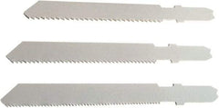 Disston - 3 Piece, 3" to 3" Long, 10-14 to 24 Teeth per Inch, Bi-Metal Jig Saw Blade Set - Toothed Edge, U-Shank - Best Tool & Supply