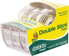 Duck - 1/2" x 25' Acrylic Adhesive Double Sided Tape - 6 mil Thick, Clear, Polypropylene Film Liner, Series DUC - Best Tool & Supply