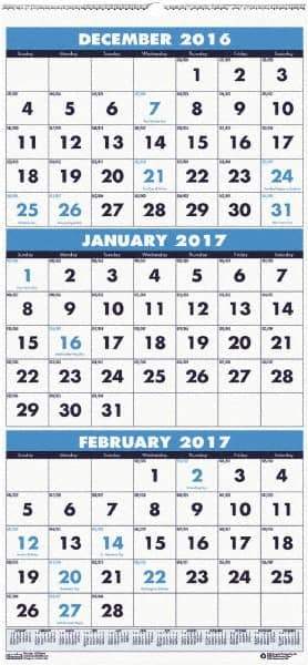 House of Doolittle - 7 Sheet, 8 x 17", Wall Calendar - Best Tool & Supply