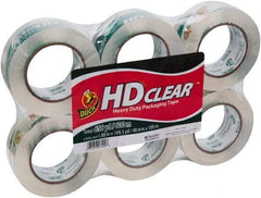 Duck - 1-7/8" x 110 Yd Clear Acrylic Adhesive Packaging Tape - Polypropylene Film Backing, 2.6 mil Thick, 31 Lb Tensile Strength, Series DUC - Best Tool & Supply