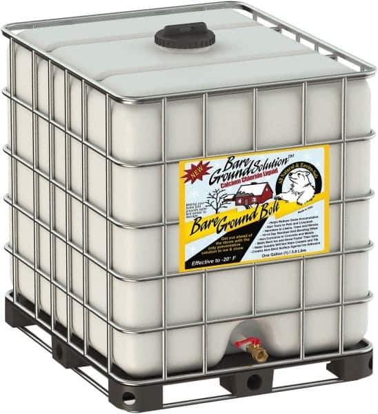 Bare Ground Solutions - 275 Gal Tote Calcium Chloride Liquid - Effective to -20°F - Best Tool & Supply