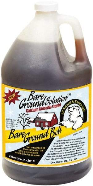 Bare Ground Solutions - 1 Gal Jug Calcium Chloride Liquid - Effective to -20°F - Best Tool & Supply