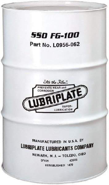 Lubriplate - 55 Gal Drum, Synthetic Seamer Oil - SAE 40, ISO 100, 106.7 cSt at 40°C, 13.9 cSt at 100°C, Food Grade - Best Tool & Supply