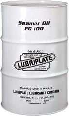 Lubriplate - 55 Gal Drum Mineral Seamer Oil - SAE 30, ISO 100, 109 cSt at 40°C & 12 cSt at 100°C, Food Grade - Best Tool & Supply