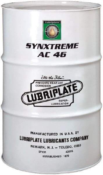 Lubriplate - 55 Gal Drum, ISO 46, SAE 20, Air Compressor Oil - 10°F to 427°, 46 Viscosity (cSt) at 40°C, 7 Viscosity (cSt) at 100°C - Best Tool & Supply