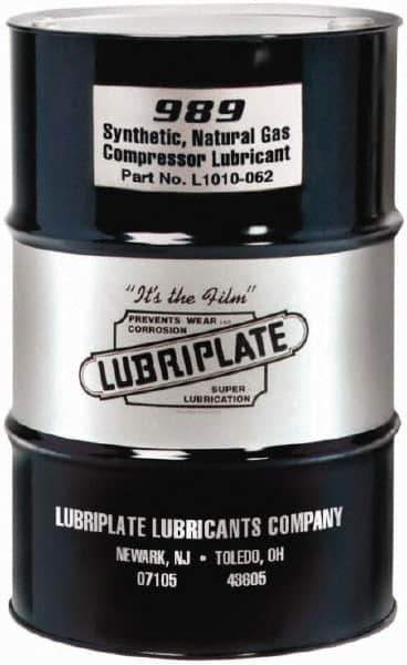 Lubriplate - 55 Gal Drum, ISO 150, SAE 40, Air Compressor Oil - 7°F to 373°, 138 Viscosity (cSt) at 40°C, 24 Viscosity (cSt) at 100°C - Best Tool & Supply