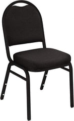 NPS - Fabric Black Stacking Chair - Black Frame, 18" Wide x 20" Deep x 34" High - Best Tool & Supply