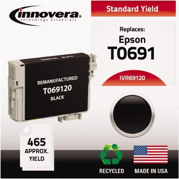 innovera - Black Inkjet Printer Cartridge - Use with Epson Stylus C120, CX5000, CX6000, CX7000F, CX7400, CX7450, CX8400, CX9400, NX100, NX200, NX300, NX400, WorkForce 30, 40 - Best Tool & Supply