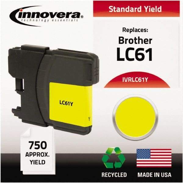 innovera - Yellow Inkjet Printer Cartridge - Use with Brother DCP-165C, 385C, 585CW, MFC-290C, 490CW, 5490CW, 6490CW, 790CW, 990CW - Best Tool & Supply