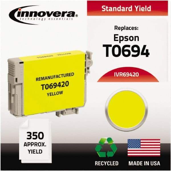 innovera - Yellow Inkjet Printer Cartridge - Use with Epson Stylus C120, CX5000, CX6000, CX7000F, CX7400, CX7450, CX8400, CX9400, NX100, NX200, NX300, NX400, WorkForce 30, 40 - Best Tool & Supply