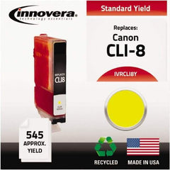 innovera - Yellow Inkjet Printer Cartridge - Use with Canon PIXMA iP3300, iP3500, iP4200, iP4300, iP4500, iP5200, MP500, MP510, MP520, MP530, MP600, MP610, MP800, MP810, MP830, MP950, MP960, MP970, MX700, MX850 - Best Tool & Supply