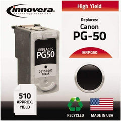 innovera - Black Inkjet Printer Cartridge - Use with Canon FAX-JX200, PIXMA MP150, MP160, MP180, MP450, MP460, MX300, MX310 - Best Tool & Supply