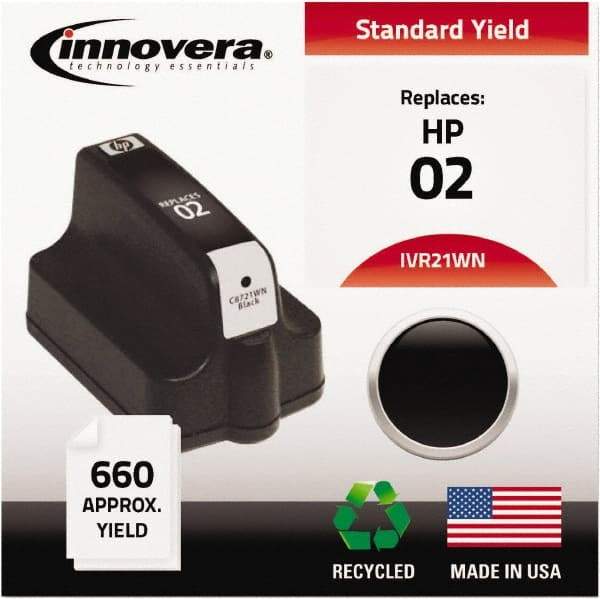 innovera - Black Inkjet Printer Cartridge - Use with HP Photosmart C5180, C6180, C7180, D6160, D7145, D7155, D7160, D7345, D7355, D7360, 3110, 3210, 3310, 8250 - Best Tool & Supply