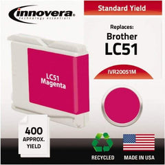 innovera - Magenta Ink Cartridge - Use with Brother DCP-130C, 330C, 350C, Fax 1360, 1860C, 1960C, 2480C, 2580C, MFC-230C, 240C, 440CN, 465CN, 665CW, 685CW, 845CW, 885CW, 3360C, 5460CN, 5860CN - Best Tool & Supply