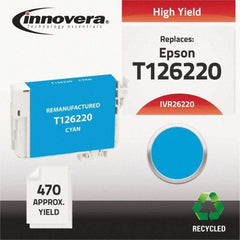 innovera - Cyan Inkjet Printer Cartridge - Use with Epson Stylus NX330, NX430, Workforce 60, 435, 520, 545, 630, 633, 635, 645, 840, 845, 7010, 7510 - Best Tool & Supply