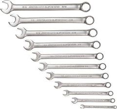 Proto - 11 Piece, 1/4" to 15/16", 12 Point Combination Wrench Set - Inch Measurement Standard, Satin Chrome Finish - Best Tool & Supply