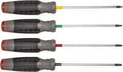 Proto - 4 Piece Square Screwdriver Set - Round Shank, Quad-Lobular Four-Sided Handle - Best Tool & Supply