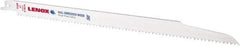 Lenox - 12" Long x 3/4" Thick, Bi-Metal Reciprocating Saw Blade - Straight Profile, 6 TPI, Toothed Edge - Best Tool & Supply