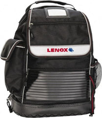 Lenox - 30 Pocket Black Ballistic Nylon Backpack Tool Bag - 6" Wide x 14" Deep x 18" High - Best Tool & Supply