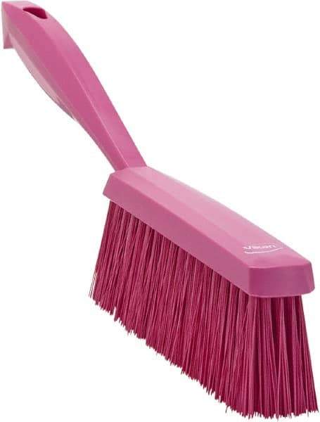 Vikan - 14" OAL, Polyester Staple Set Bench Brush - 2" Bristle Length, 6-3/8" Long Head, Pink - Best Tool & Supply