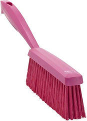 Vikan - 14" OAL, Polyester Staple Set Bench Brush - 2" Bristle Length, 6-3/8" Long Head, Pink - Best Tool & Supply