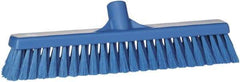 Vikan - 16" Fine Particle Synthetic Push Broom - 2" Bristle Length, Plastic Block, European Threaded Handle Connection - Best Tool & Supply