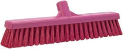 Vikan - 16" Fine Particle Synthetic Push Broom - 2" Bristle Length, Plastic Block, European Threaded Handle Connection - Best Tool & Supply