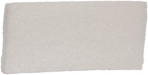 Remco - 10" Long x 4-1/2" Wide x 1-1/8" Thick Scouring Pad - Light-Duty, White - Best Tool & Supply