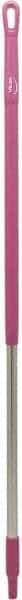 Vikan - 51 x 1-1/4" Aluminum Squeegee Handle - European Threaded Connection, Pink - Best Tool & Supply