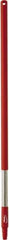 Vikan - 59 x 1-1/4" Fiberglass Squeegee Handle - European Threaded Connection, Red - Best Tool & Supply