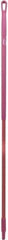 Vikan - 59 x 1-1/4" Fiberglass Squeegee Handle - European Threaded Connection, Pink - Best Tool & Supply