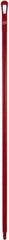 Vikan - 59 x 1-1/4" Polypropylene Squeegee Handle - European Threaded Connection, Red - Best Tool & Supply