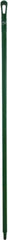 Vikan - 59 x 1-1/4" Polypropylene Squeegee Handle - European Threaded Connection, Green - Best Tool & Supply