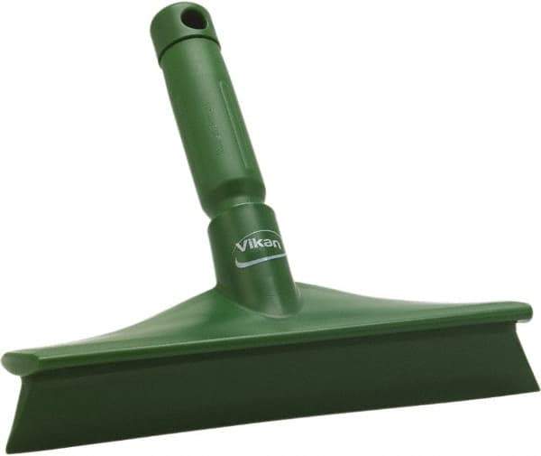 Vikan - 9.84" Rubber Blade Bench Squeegee - Single Edge, Green, Plastic Holder - Best Tool & Supply