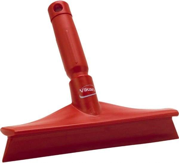 Vikan - 9.84" Rubber Blade Bench Squeegee - Single Edge, Red, Plastic Holder - Best Tool & Supply