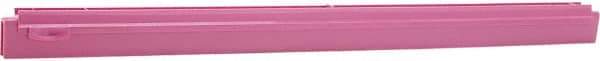 Vikan - 24" Rubber Blade Squeegee Refill - Double Edge, Pink, Plastic Holder - Best Tool & Supply