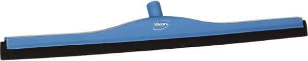 Vikan - 28" Foam Rubber Blade Bench Squeegee - Double Edge, Blue, Plastic Holder - Best Tool & Supply